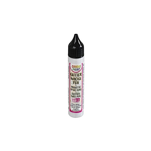 Candle Paint glitter silber Wachsstift von efco