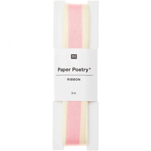 Paper Poetry Webband Duo Streifen gelb/pink 3m x 16mm