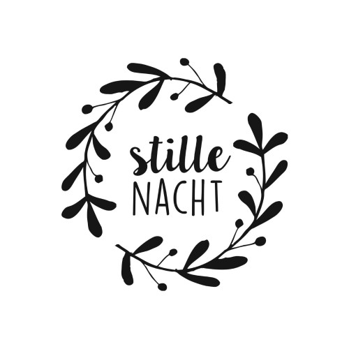 Motivabbildung Stille Nacht Holzstempel Detailansicht