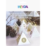 Adventskalender Set zum Basteln goldfarben-weiiß