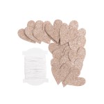 Papieranhänger Herzen rosegold glitter