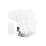 Papieranhänger weiß silber 24 Stück