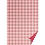 Bastelkarton Karo rot-weiß A4