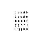 transparente Stempel Alphabet Kleinbuchstaben a-k von efco