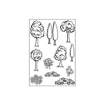 Clearstamps Dorf Bäume und Blumen von efco