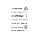 Clearstamps zur Jugendweihe von efco