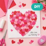 DIY Herzcollage zum Muttertag