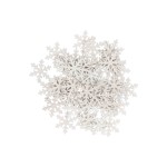 Holzstreuteile Schneeflocke weiß