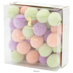 Deko Pompons Flieder, Rosa und Hellgrün