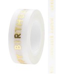Dekotape Happy Birthday natural 10 m x 15 mm