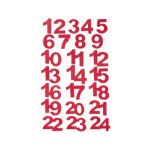 Zahlen Filz rot Adventskalender