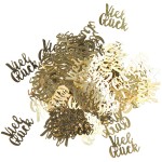 Flitterstreu Viel Glück goldfarben 100 Stück