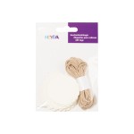 Geschenkanhänger Set cremefarben rund von HEYDA