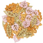 Holzstreu Blätter Mix braun 48 Teile