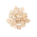 Holzstreu Herz natur 48 Stück