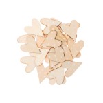 Holzstreu Herzen natur weiß 24 Stück von Rico Design