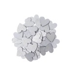 Holzstreu Herz silber 48 Stück von RicoDesign