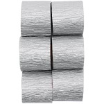 Kreppbänder 6 Rollen silber von Rico Design
