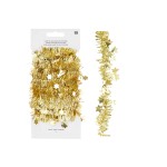 Lametta Girlande mit Sternen goldfarben