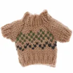 Mini-Strickpullover für Wichtel im Norweger-Stil, vergrößerte Darstellung des ca. 7 x 5 cm großen Miniaturpullovers