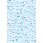 Motivkarton Fische hellblau A4