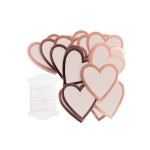 Geschenkanhänger Herzen 24 Stück puder-rosegold