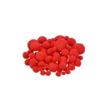 Pompons zum Dekorieren rot Größen gemischt von efco