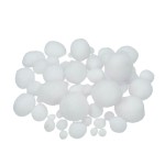Pompons für Dekorationen weiß 75 Stück
