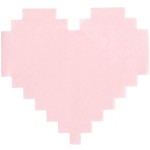 Servietten Pixel Herz rosa