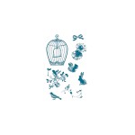 Stempel mit Vogelkäfig
