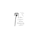 Stempel Trauer Pusteblume mit Spruch einteilig