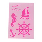 Schablone maritim A4 mit 5 Motiven