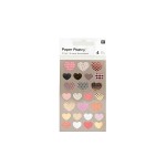 Metallic Stickerbogen Herzen