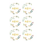 Sticker Mr & Mrs rund