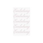 Sticker Einladung glitter weiß