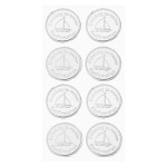 CREApop® Sticker Einladung Konfirmation Schiff silber