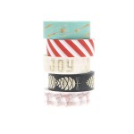 5 Rollen Klebeband mit Weihnachtsmotiven