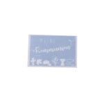 Kerzendekoration Kommunion hellblau