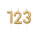 Zahlenkerzen goldfarben