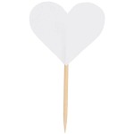 Papierfähnchen Herz weiß